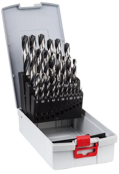 Bosch HSS-Spiralbohrer PointTeQ, 25-teilig, grau (2608577352)