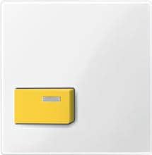Zentralplatte für Abstelltaster, gelb, polarweiß glänzend, Merten 451619