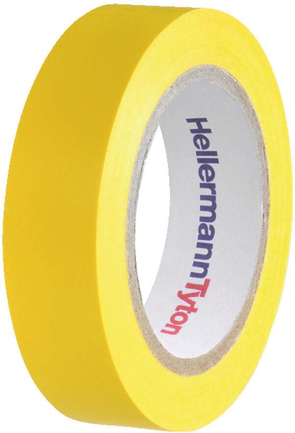 Hellermann 710-00102 Isolierband, 15mm x 10m, 10 Stück, gelb
