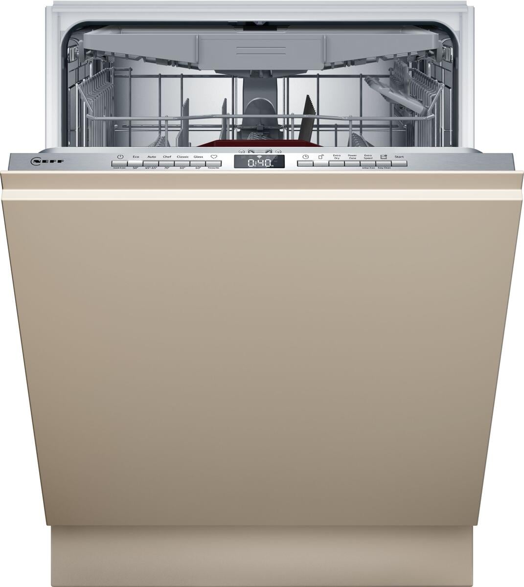 Neff S155HCX03E N50 Vollintegrierter Geschirrspüler, 60 cm breit, 14 Maßgedecke, AquaStop, 6 Programme, InfoLight, HomeConnect