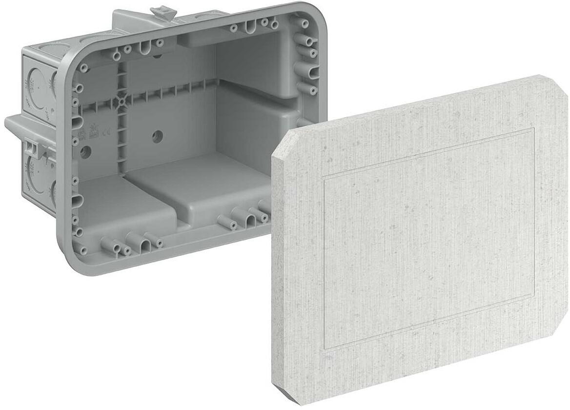 Kaiser 1298-37 Universal-Einbaugehäuse, Betonbau, mit Mineralfaserplatte, 258x188x135 mm
