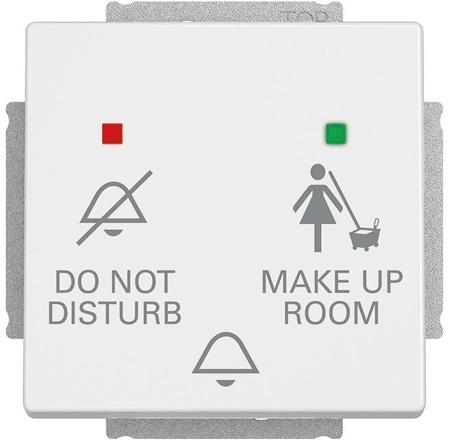 Busch-Jaeger 2029/12 UC-84 Klingeltaster, futue linear, Do not disturb/Make up room, 24V, studioweiß (2CKA001751A3231)