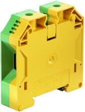 Weidmüller WPE 50 N Schutzleiter-Reihenklemme, Schraubanschluss, 50 mm², 6000 A (50 mm²), grün / gelb