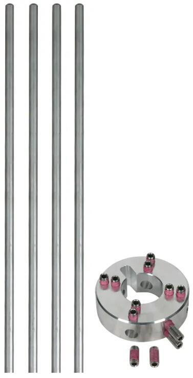 Dehn BFRS D80 B35 4FSP 10 530 AL Befestigungsset für seitl. Fangspitzen vier Fangspitzen Alu D=10mm L=530mm (819183)