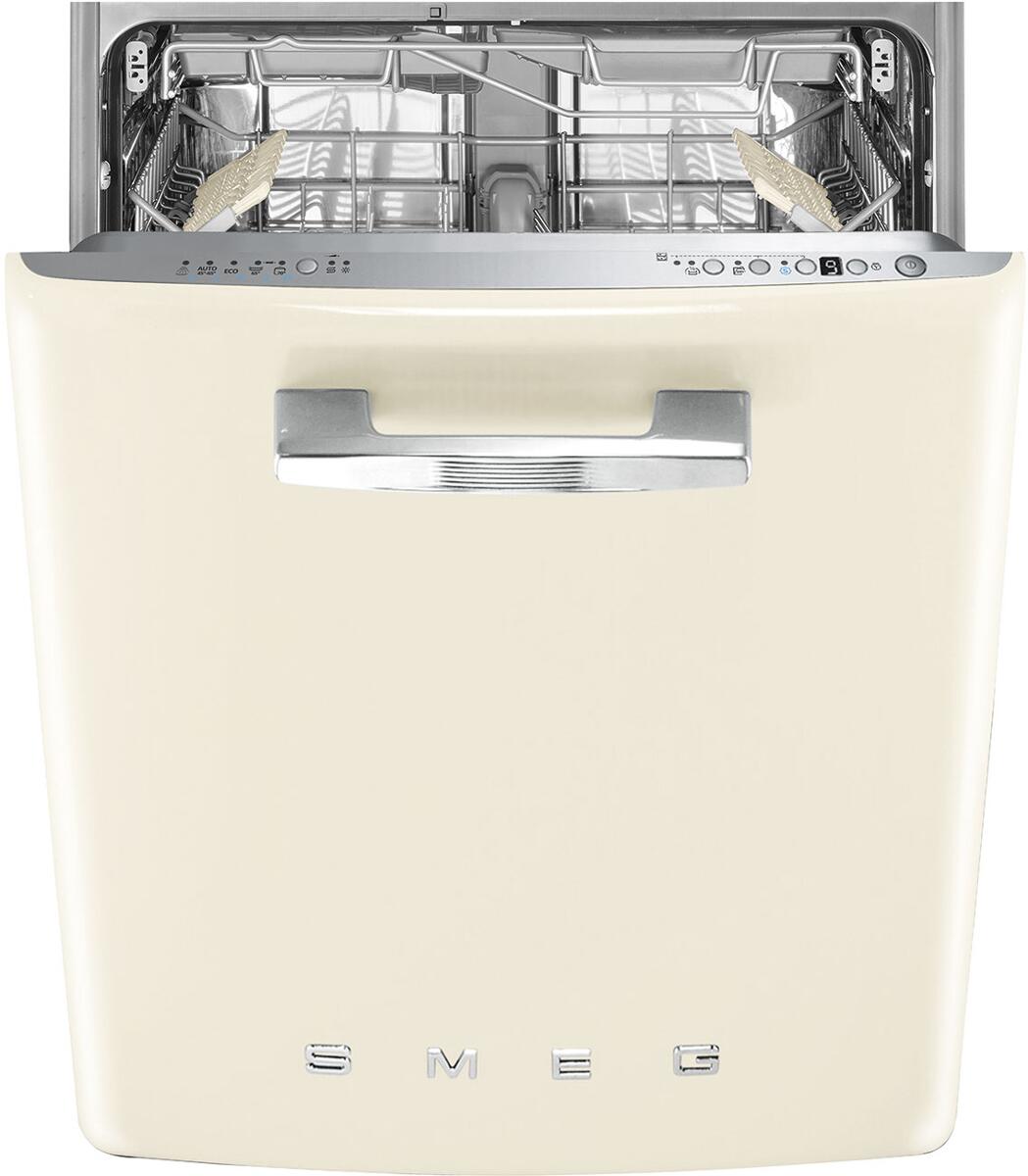 Smeg STFABCR3 50"s Style Unterbau-/Einbaugeschirrspüler, 60 cm breit, 13 Maßgedecke, Total Aqua-Stop, creme