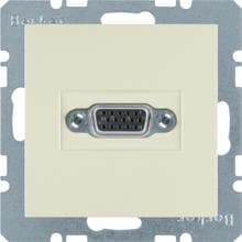 Berker 3315418982 VGA Steckdose mit Schraub-Liftklemmen, S.1, weiß glänzend