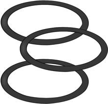 Nordlux Stallglas-Dichtungsringe, 3 Stück, ∅ 95mm, Gummi, schwarz (2444999)