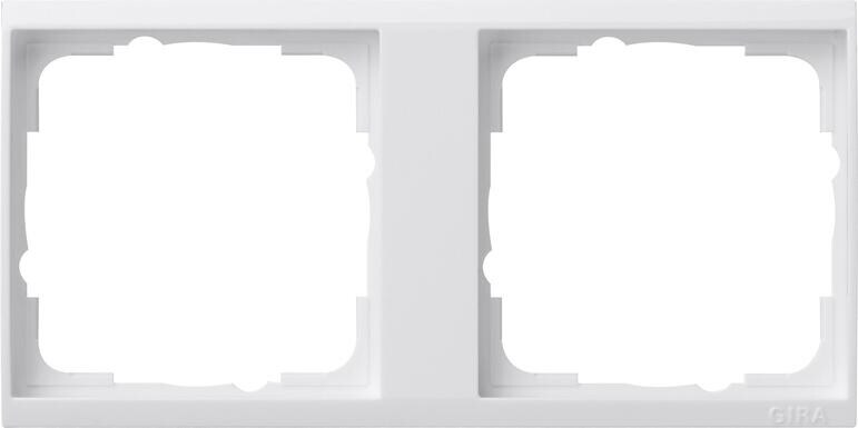 Gira 1462723 Zwischenrahmen für Abdeckrahmen, 2fach, Event, Event Klar, Event Opak, reinweiß glänzend