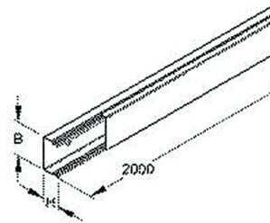 Niedax LLK 16.030 Leitungsschutzkanal mit Deckel, HxBxL 16x30x2000 mm (LLK16.030), 2 m