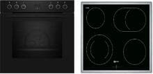 Neff EDX4B0 N30/N50 A+ Einbauherdset mit Elektrokochfeld (E1CCD2AK3 + M13R42N2), 60 cm breit, 71 L, 7 Heizarten, schwarz