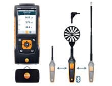 Testo 440 delta P Strömungs-Kombi-Set 2, Differenzdruck, Luftfeuchtigkeit und Temperatur im Lüftungskanal, Bluetooth, schwarz (0563 4410)