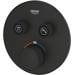 GROHE Grohtherm SmartControl Thermostat, 2 Absperrventile, Fertigmontageset für GROHE Rapido SmartBox 35604, phantom black (29507KF0)