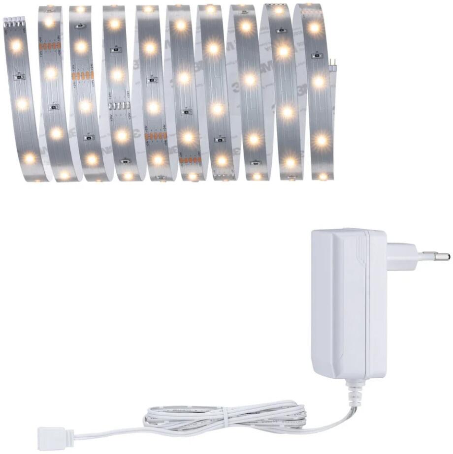 Paulmann MaxLED 250 LED Strip Basisset Warmweiß 3m 12W 300lm/m 2700K 24VA, silber (79852)