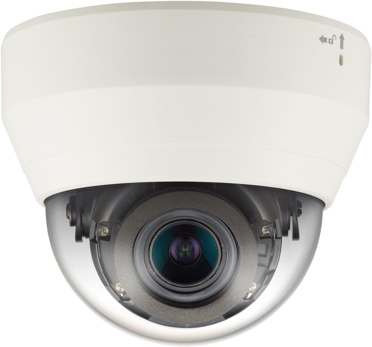 Hanwha Vision 2MP Netzwerk-IR-Dome-Kamera, 2MP, 2,8 mm festes Objektiv, Max. 30fps@2M alle Auflösungen, weiß (QND-6012R)