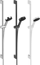 hansgrohe Pulsify Select S Duschset 105 3 Strahlarten Relaxation wassersparend mit Duschstange 90 cm, Metall, 6,9 l/min, 105 mm