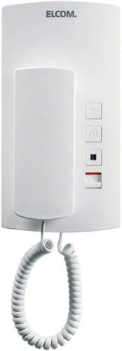 Elcom HAT-402 Haustelefon, 1+n Anlagen, Aufputz/Einbaudose, senkrecht, 2 Silikontasten, weiß (1308100)