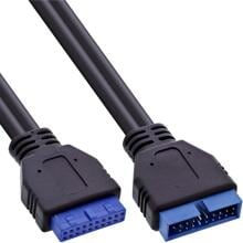 InLine USB 3.0 Verlängerung intern, Pfostenanschluss Stecker auf Buchse, 0,35m (33448I)