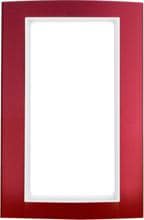 Berker 13093022 Rahmen mit großem Ausschnitt, B.3, Alu, rot/polarweiß