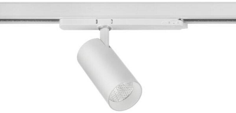 Brumberg TRAXX MICRO LED-Schienenstrahler 230 V AC, 50Hz, 9,4W, 1340lm, 60°, 3.000K, CRI > 90, rund, dreh- und schwenkbar, DALI dimmbar, weiß struktur