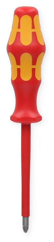 Wera 05006191001 165 i PZ/S VDE-isolierter Schraubendreher für PlusMinus-Schrauben (Pozidriv/Schlitz), # 2 x 100 mm