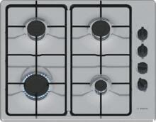 Bosch PBP6B5K80 Serie 2 Gaskochfeld, 58 cm breit, 1-Hand-Zündung, 4 Gas-Kochstellen, Edelstahl