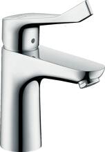 hansgrohe Focus Einhebel-Waschtischarmatur 100 CoolStart mit extra langem Comfortgriff 12,1 cm ohne Ablaufgarnitur, Messing, 5 l/min, Chrom, (31917000)