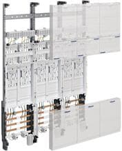 Hager ZL3ET26 Komplettfeld, universZ, 6ZP, BKE-I, H=1050mm, 3-Feld, Steuerklemme 7-pol., HLAK 5-pol.