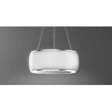 Falmec Soffio Dunstabzugshaube, Ø 58 cm, 600 m³/h, Umluft, LED-Beleuchtung, Randabsaugung, Drehknopf, weiß Glas (101918)