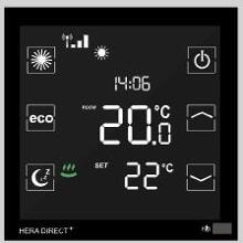 blossom-ic Hera Direct+ Raumthermostat für Fan-Coils, 230 V, schwarz (HFCS-6411)