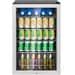 Bomann KSG 7283.1 Glastür-Kühlschrank, 115l, 54cm breit, Kindersicherung, stufenlose Temperaturregelung, schwarz