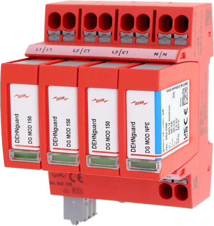 Dehn DG MP TT 150 FM Überspannungsableiter Typ 2+3 DEHNguard MP 4-polig Uc 150V TT+TNS-Systeme (942328)