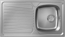 hansgrohe S21 S210-A342 86 Einbauspüle 342 mit Abtropffläche und manueller Ablaufgarnitur, Edelstahl (43372800)