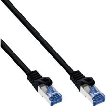 InLine Patchkabel, Cat.6A, S/FTP, PE outdoor, schwarz