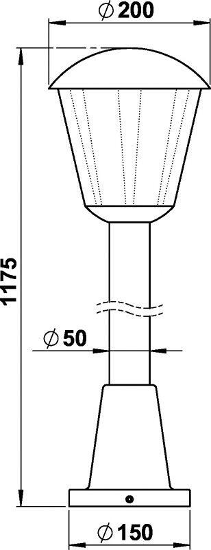 albert Wegeleuchte Typ ..4154, 75W, E27, anthrazit (624154)