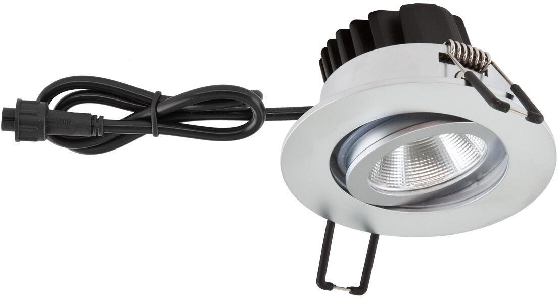 EVN PC65 LED Deckeneinbauleuchte, rund, schwenkbar, 6W, 4000K, 683lm, chrom matt (PC650061540)