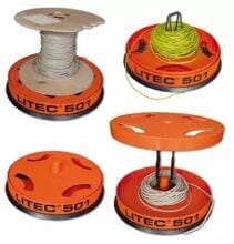 Litec Universal Kabelabroller, Durchmesser: ca.50 cm, Traglast: max.380 Kg, Randhöhe: ca.77 mm, schwarz orange (L501-SWOR)