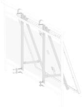 EcoFlow Balkonhalterung zur Befestigung von EcoFlow 400-520W starren Solarpanels an Glas,- Holz-, oder Gitterbalkonen (EFA-BKWSEMIENCLOSED-W-EU)