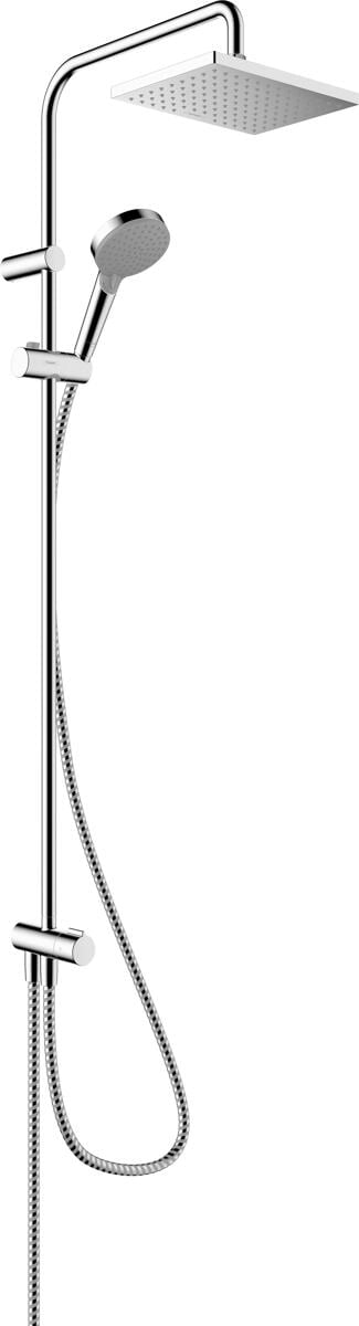 hansgrohe Vernis Shape Duschsystem 230 1 Strahlart Reno, Kunststoff, 15,2 l/min, 230 x 170 mm, Chrom, (26282000)