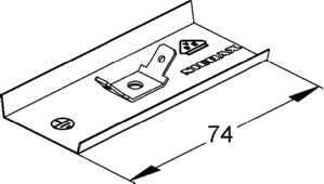Niedax LSTA 16.030 PE-Anschluss und Verbinder, mit 6,3mm Fachstecker, verzinkt (LSTA16.030)