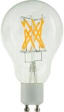 SLV LED A60 Crossed Filament LED-Leuchtmittel, GU10, PHASE dimmbar, 6.5W, 2700K, Glas, transparent (1008375)