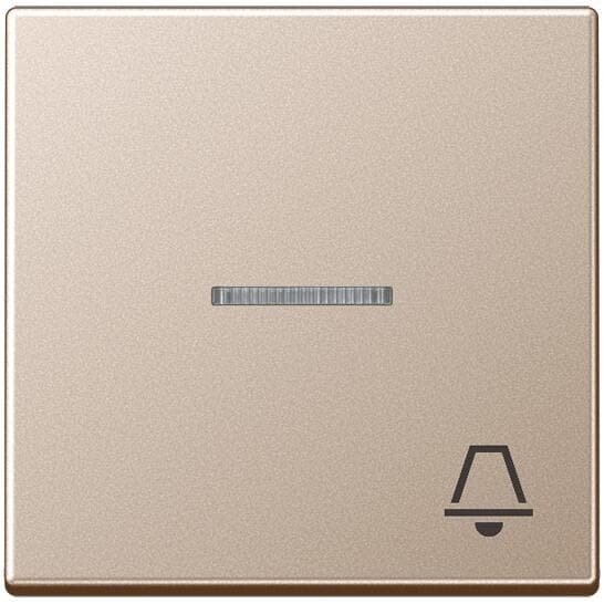 Jung A590KO5KCH Wippe mit Symbol "Klingel", mit Lichtleiter, A 500, Aplus & A creation, Champagner