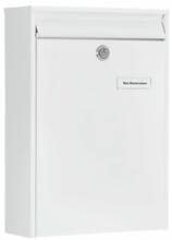 Burg Wächter Leipzig 777 ANT Anlagen-Briefkästen, Hochformat, mit Öffnungsstopp, Stahl, weiß (28000)