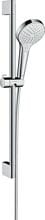 hansgrohe Croma Select S Duschset 110 Vario mit Duschstange 65 cm, Messing, 14,7 l/min, 110 mm, Weiß/Chrom (26562400)