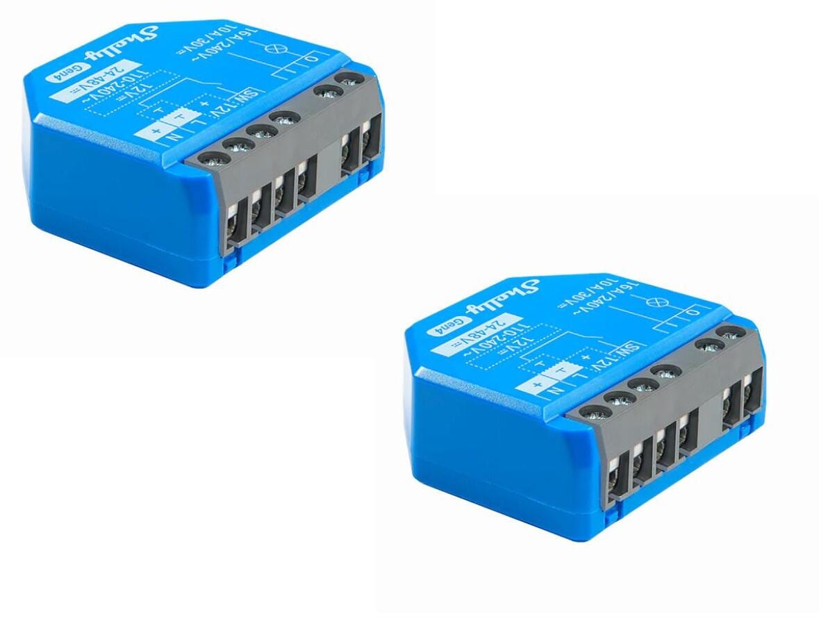 Shelly 1 Gen4 Relais, Schalter, WLAN, Bluetooth, Zigbee, 2er Pack (Shelly_1_Gen4_2er)