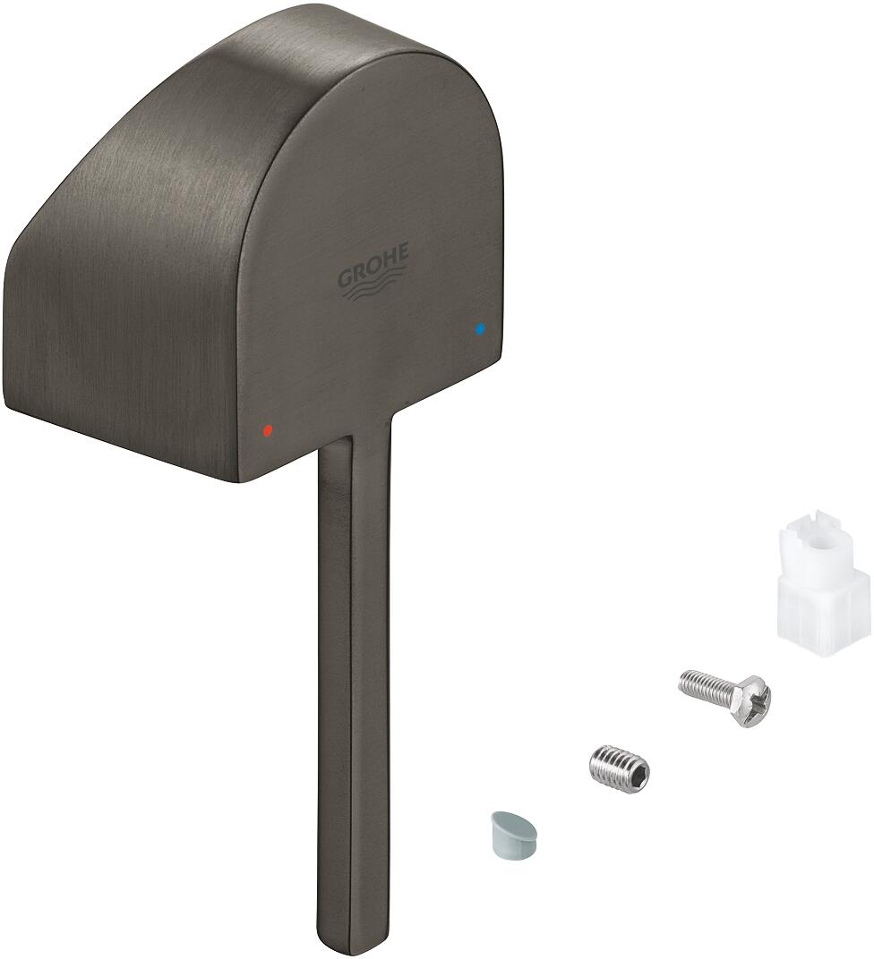 GROHE Hebel 48496, für Einhandmischer-Fertigmontagesets, StarLight Oberfläche, hard graphite gebürstet (48496AL0)