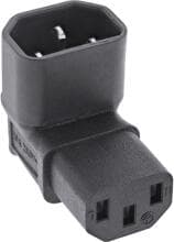 InLine Netzadapter IEC 60320 C14 / C13, oben/unten gewinkelt, 3pol. Kaltgeräte (16723F)
