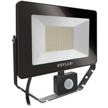 Esylux EL10810770 LED Strahler AFL BASIC LED 50W, 5000lm, 4000K, IP65, mit Bewegungsmelder, schwarz