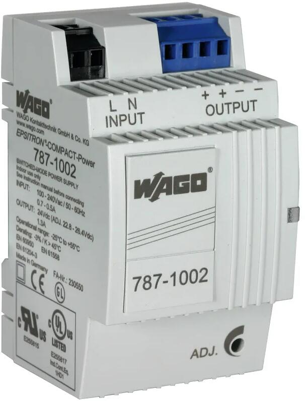 Dehn PSU DC24 30W Netzteil AC 100..240V DC 24V 30W Reiheneinbaugerät für Hutschienenmontage (910499)