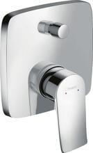 hansgrohe Metris Einhebel-Wannenarmatur Unterputz mit integrierter Sicherungskombination nach EN1717 für iBox universal, Messing, 25,6 l/min, mit Rückflussverhinderer, Chrom (31451000)