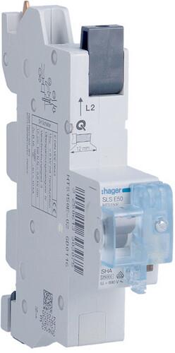 Hager HTS150E2 SLS Schalter 1-Polig, E-Charakteristik, 50A, für Sammelschiene QuickConnect L2